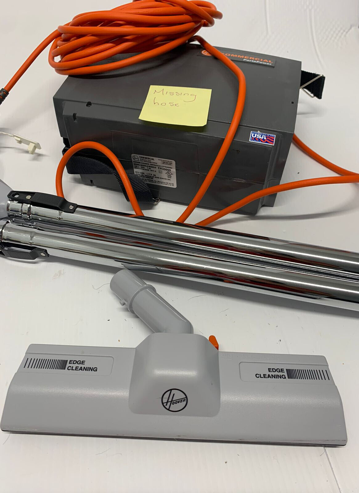 Hoover Commercial Portapower Vacuum Cleaner Ch30000 Missing Hose FREE