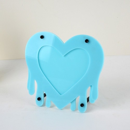 Hollow Photo Frame Pictures Frame Heart-Shaped Tabletop Picture Frame Red/Blue - Picture 3 of 9