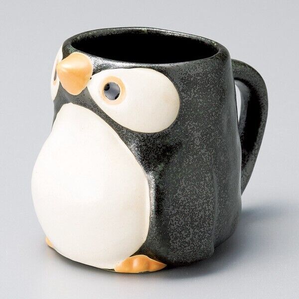 Mino Oggetto Giapponese Ceramica Tazza Tè Caffè Pinguino Forma