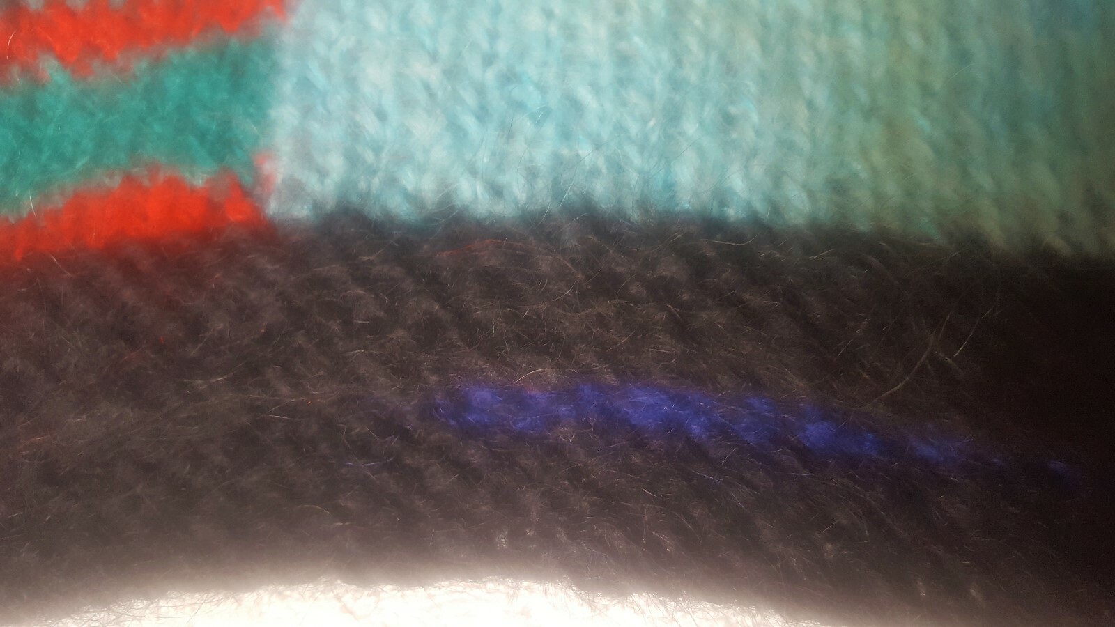 100percent Mohair Hand Knitted Jumper | Multi Coloured | Size Small to Medium | New image 2