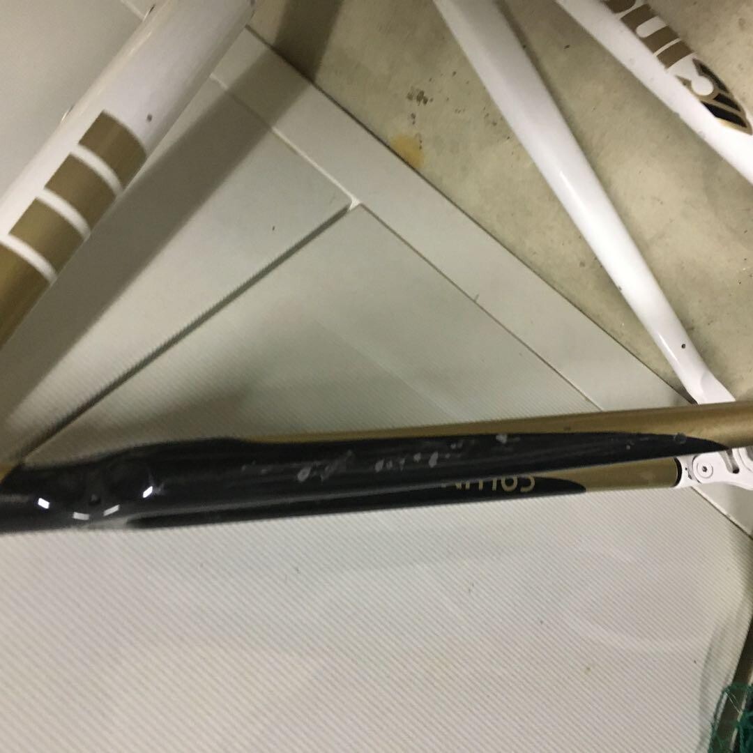 Cinelli Frame dinamo Columbus Metal tube Rear back carbon white