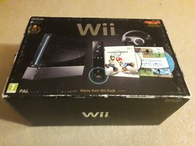 Nintendo Wii Black 25th Anniversary Mario Kart Pack with Donkey Kong NES - Boxed