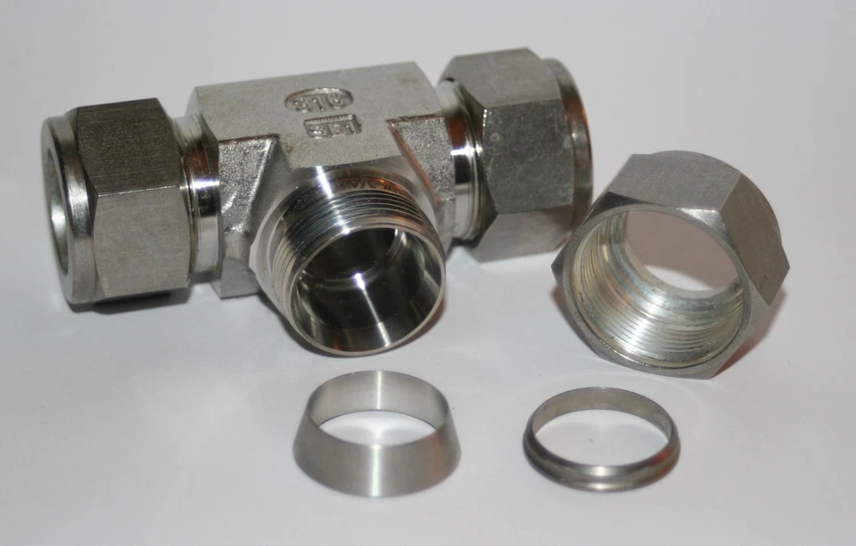 3/4" OD Tube SS Tee Compression Fitting Ham-Let LET-LOK 764L3/4 - Image 2 of 4
