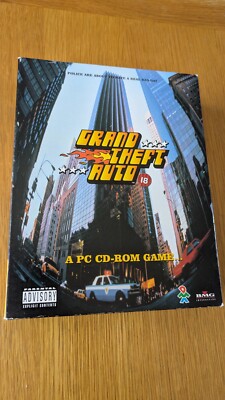 Grand Theft Auto, PC CD-ROM, Big Box Spiel, komplett mit Karten und Handbuch - MINT