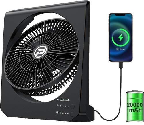 Portable Handheld Turbo Fan, 5 Gear Wind, Battery Operated, Up To