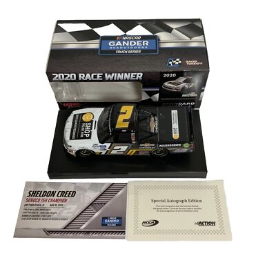 2020 1/24 Sheldon Creed #2 Chevy Accs. Silverado Daytona Win Autographed 1/144