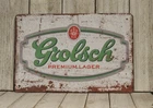 Grolsch Beer Tin Sign Lager Metal Vintage Style Rustic Man Cave Bar Irish Pub