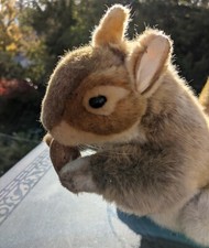 FAO Schwarz Hansa Squirrel Eating Nut Animal Plush Toy - 11 Inches Super Soft 