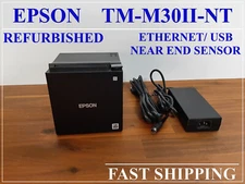 Epson TM-M30II-NT POS Point of Sale Thermal Printer Ethernet USB Hub NES w/ PS