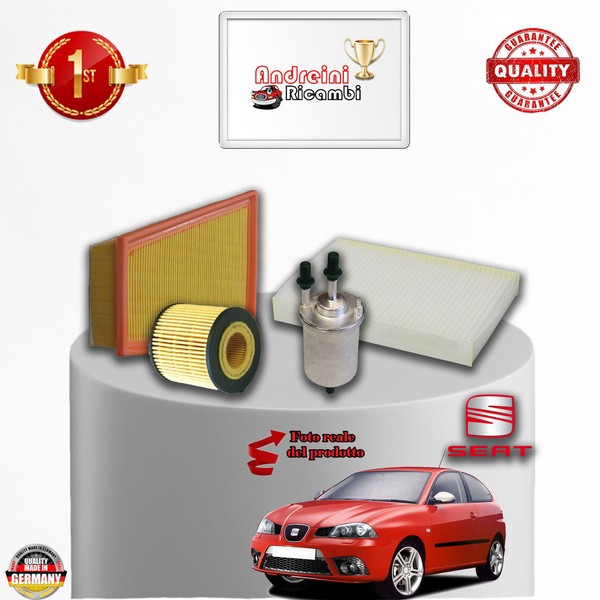 Set Service 4 Filter Seat Ibiza IV 1.2 12V 47KW 64CV Von 2007-> 2009-image