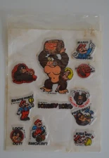 Donkey Kong, Stickers, Puffy, 1982 Nintendo, Dimensional, 11 Stickers