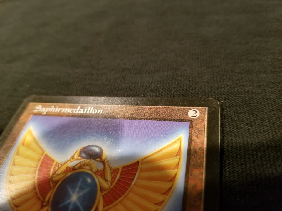 MTG 1x Tempest Misprint HP German Sapphire Medallion - Charlie Brown / Peanuts - Image 3 of 3
