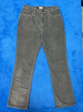 VINTAGE LL Bean Corduroy Pants, Mom Jeans, Green, Womens 12 Tall FAST SHIPPING