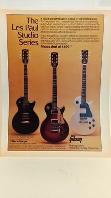 1983 GIBSON LES PAUL STUDIO GUITAR 10X8 - PRINT AD a4 | eBay