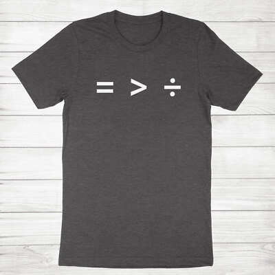 Equal is Greater than Divided Shirt Equality T-Shirt Gay Tee Human Rights BLM