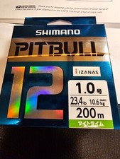 Shimano Pitbull X12 Braided Line PE 200M Lime...