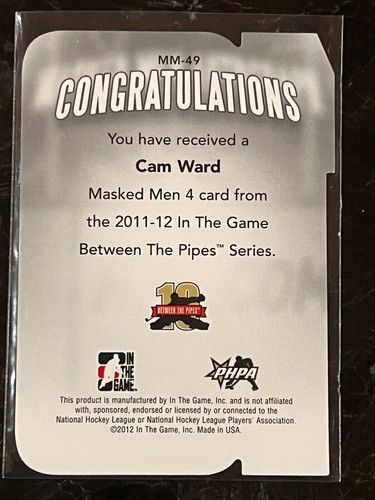 Carolina Hurricanes Masked Men Card Lot - Cam Ward, Irbe & Reimer In The Game - Picture 2 of 6