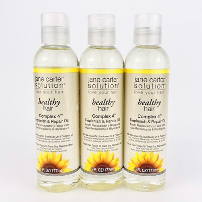 Jane Carter Solution Healthy Hair Complex 4 Replenish And Repair Oil 6oz Lot of3