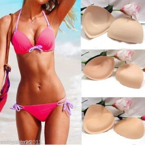 Lot 24 Pcs Nude Foam Push Up Bra Pads Insert Bikini Pad Cleavage