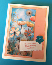 Friend Birthday Card with Personalized Name and  Verse Inside
