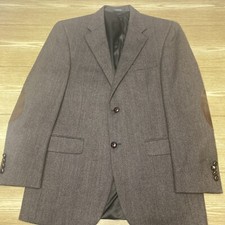 Austin Reed Blazer Mens 42R 2 Button Suit Jacket Brown Sport Coat Made USA