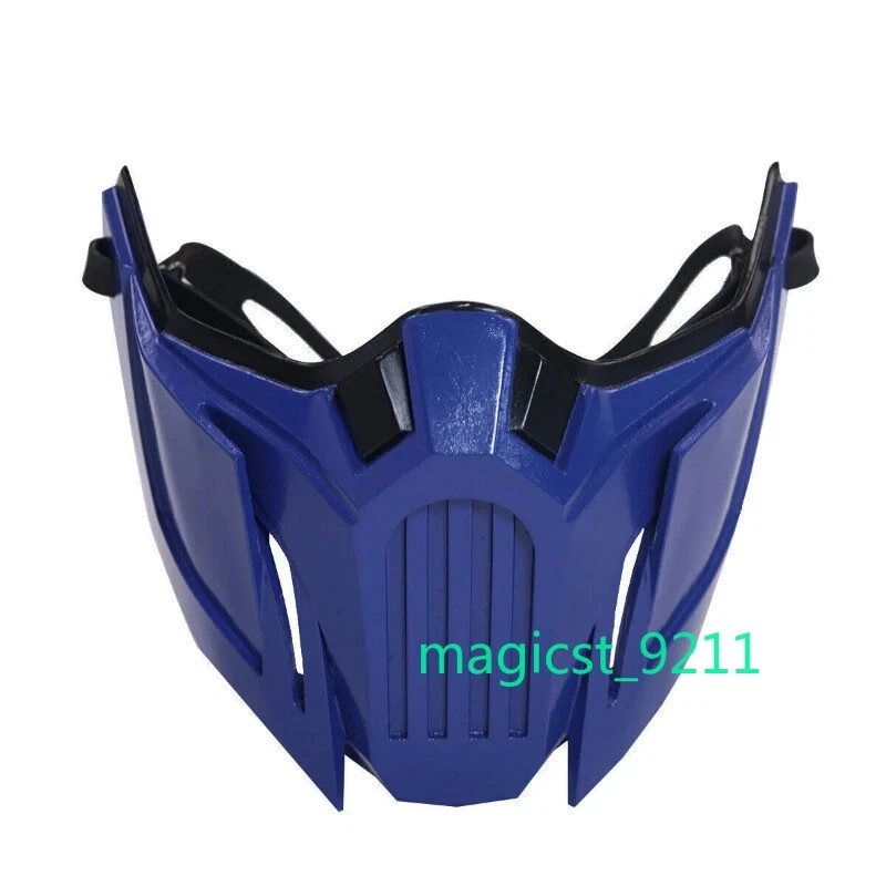Game Mortal Kombat 11 Sub-Zero Half Face Mask Cosplay Party Costume Props Resin - Image 3 of 4