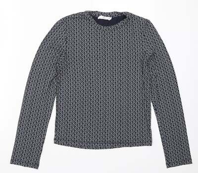 Mango Damen T-Shirt blau Viskosemischung Größe L - MNG