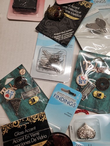 Lote para hacer joyas aprox 53 paquetes NUEVO hallazgos cuentas acentos joyas dijes - Imagen 3 de 12