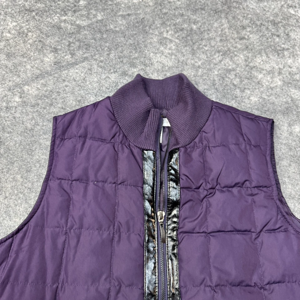 Charter Club Vest Womens M Purple Puffer Down Filled Insulated Full Zip Quilted - Image 3 of 4