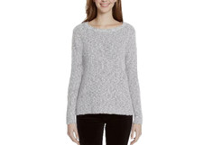 BUFFALO DAVID BITTON WOMEN'S Textured Yarn Sweater GRAY SMALL NWD