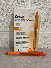 Pentel R.S.V.P. RT Med. Line ORANGE Ink Ball Pen BK93-CRF-F Box Of 12