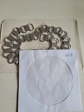 (1169) Stary policyjny łańcuszek z kołnierzem pierścieniowym 61cm wykonany z aluminium niemagnetyczny 