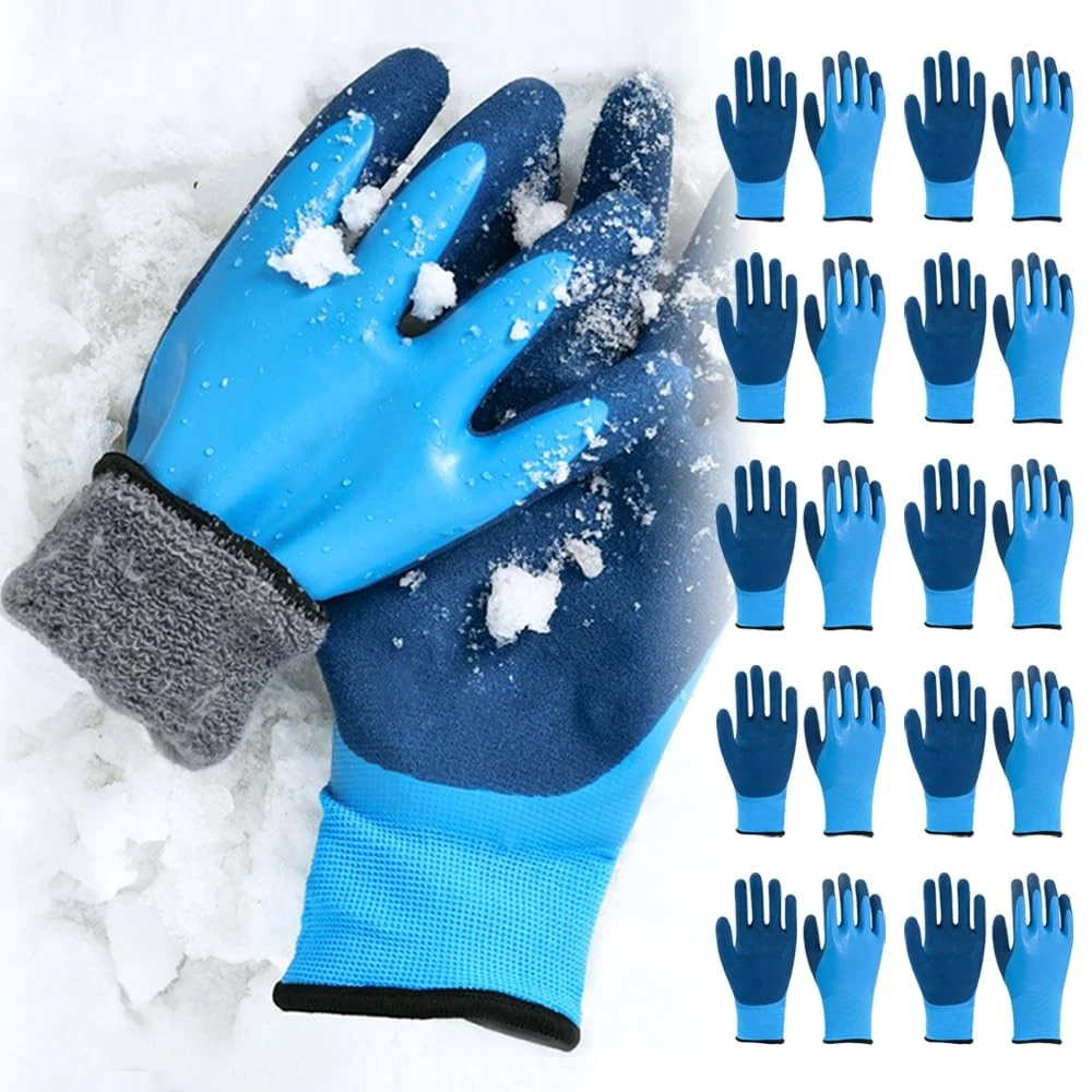 10 Pairs Waterproof Winter Work Gloves for Men and Women, Freezer Gloves for ...
