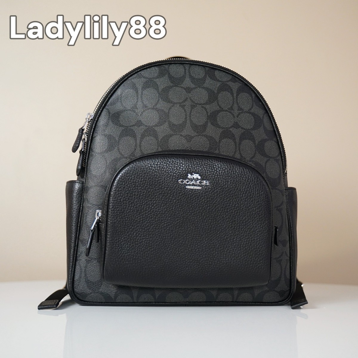 NWT Coach 5671 CZ176 CZ778 Court Backpack In Signature Canvas