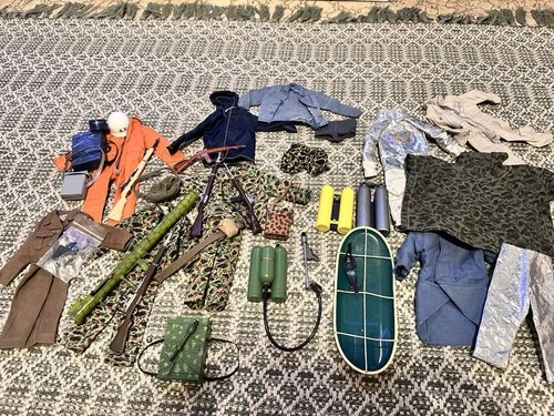 GIJOE 1964 Army Accessory Lot Vintage Weapons And Uniforms