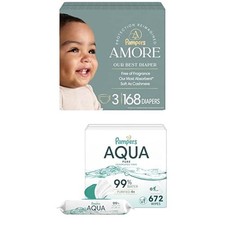 Bundle of Pampers Amore, Size 3 13-26 lbs , 168 Count, 3 12x