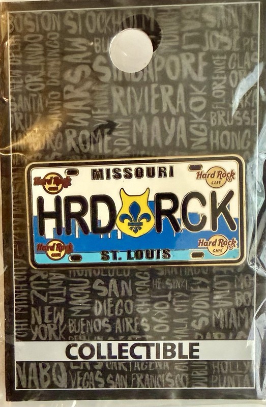 Hard Rock Cafe Missouri St. Louis License Plate Pin Collectible Music Rock & Pop