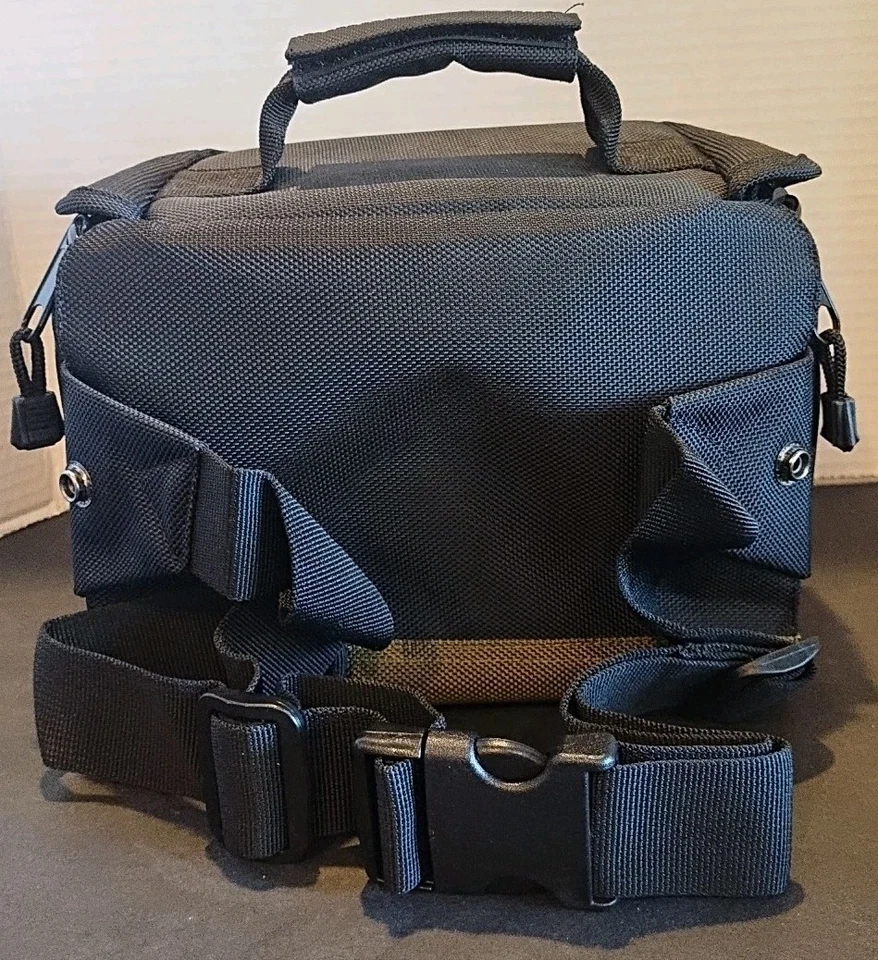 Bolso para gadget para cámara Canon 100 EG correa para el hombro y cinturón negro verde oliva Foto 3 de 4