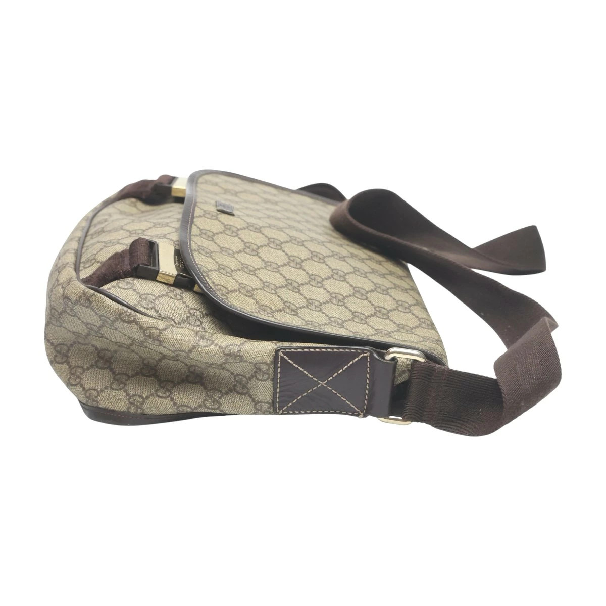Gucci Shoulder Bag Gg Plus Canvas 201732 Brown Ss Used View 4