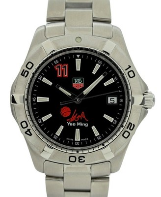 Tag Heuer 38.5mm Men's Aquaracer Yao Ming Limited Edition Watch! Ref: WAF1116!