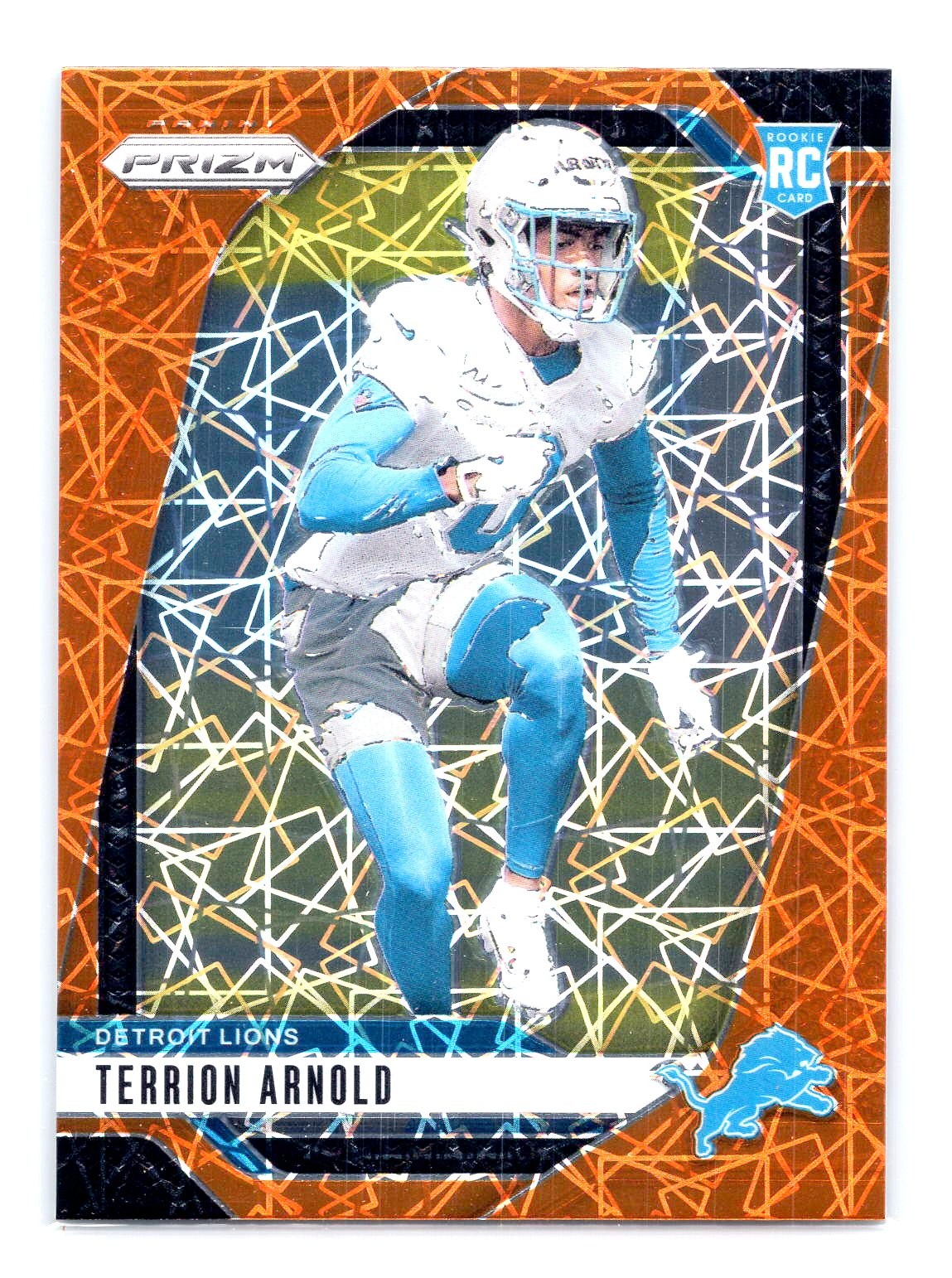 Terrion Arnold 2024 Panini Prizm #389 Orange Lazer RC Rookie