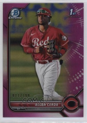 2022 Bowman Chrome Prospects Fuchsia Refractor 11/199 Allan Cerda #BCP-142 2u3