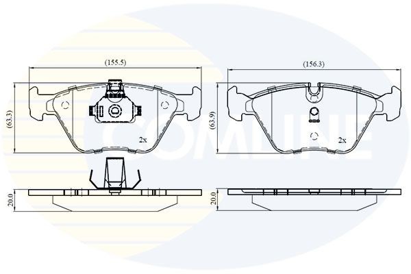 Brake Pad Set For Disc Front Fits BMW 3 Series X3 Z4 MG Rover COMLINE CBP01744