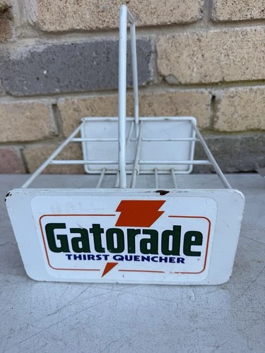 Vintage Metal Advertising GATORADE Bottle Carrier for 6 White Logo