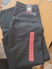 Gap 5-Pocket Pants Mens 34x30 Black Slim Fit Classic Style Stretch Twill - New