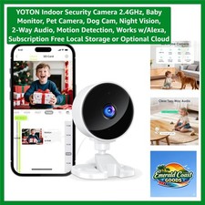 Smart Indoor Security Camera with Motion Detection, Night Vision, and 2-Way Talk