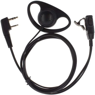 2 Pin D Shape Earpiece Headset for Baofeng for Kenwood Radio Walkie Talkie