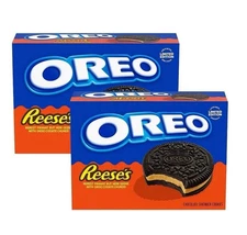 OREO REESE'S Peanut Butter Creme Chocolate Sandwich Cookies X 2 Boxes Ship Today