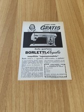 1961 BORLETTI SUPERAUTOMATICA CONCORSO MACCHINA DA CUCIRE VINTAGE AD PUBBLICITA