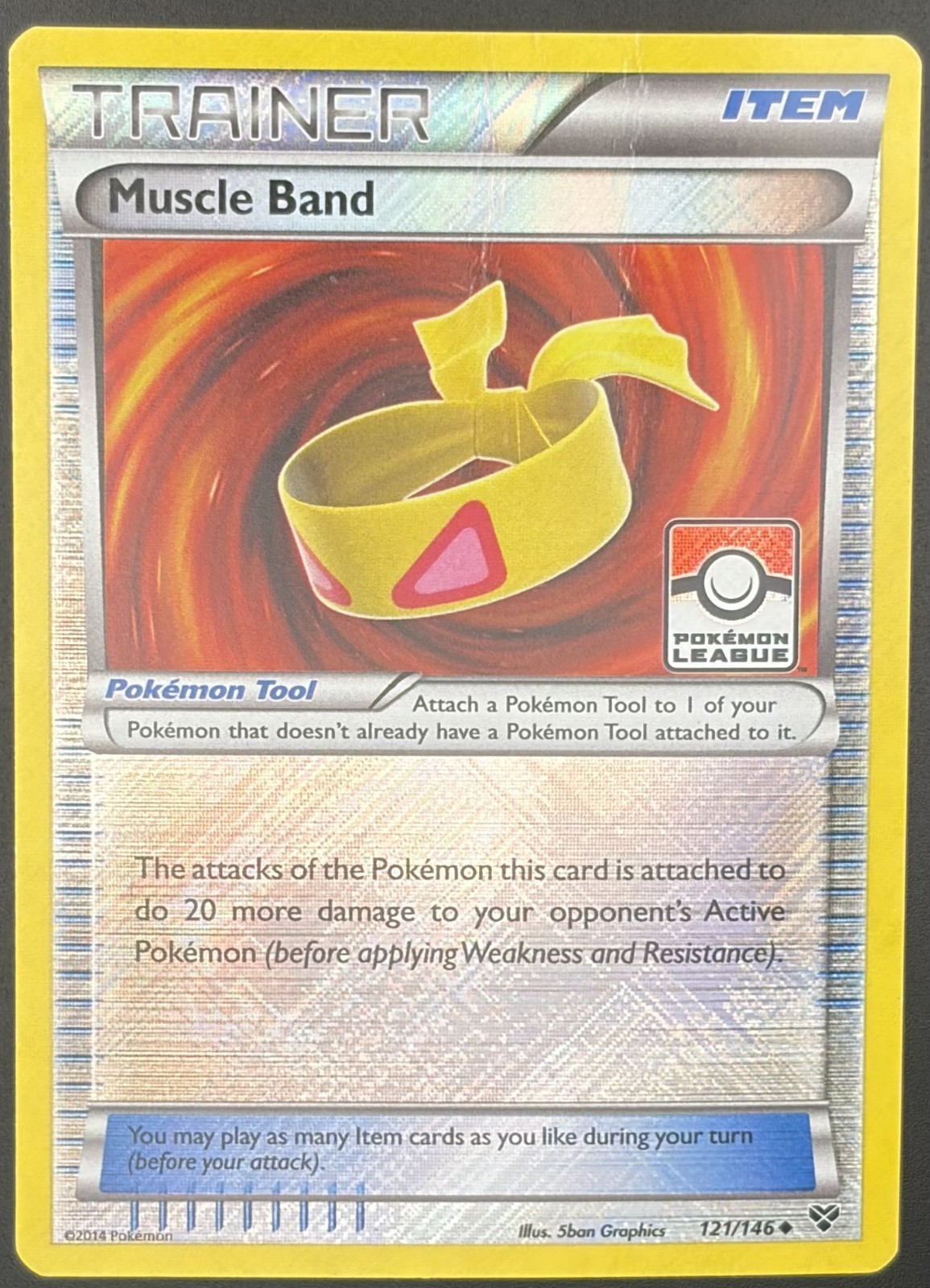 Muscle Band 121/146 XY (Pokemon League Promo) Reverse Holo (HP)